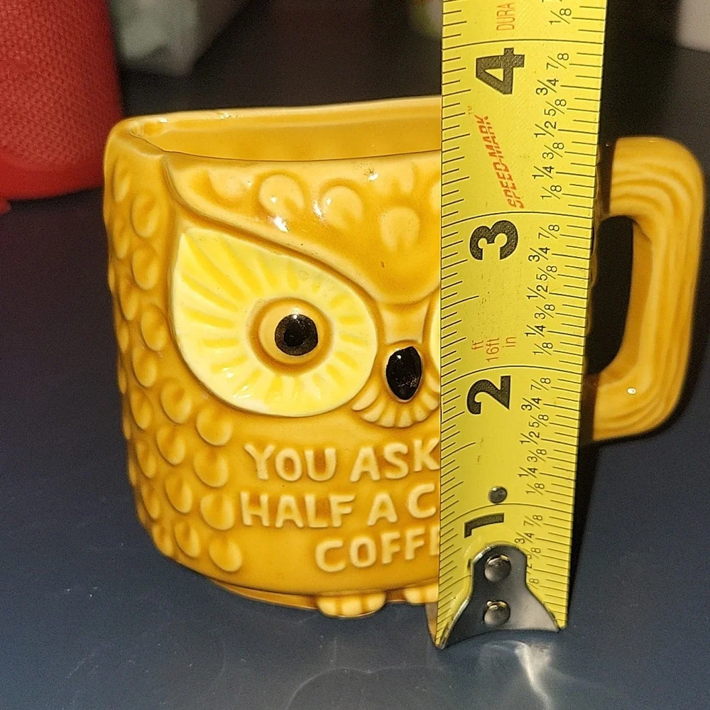 💋5/$25 Owl Funny 1/2 cup coffee mug